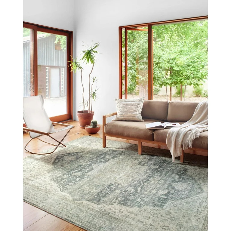 Loloi II Skye SKY-12 Charcoal / Dove Oriental Area Rug 7'-6" x 9'-6" | Walmart (US)