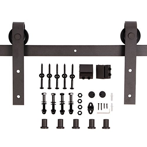 U-MAX 6.6 FT Sliding Barn Wood Door Basic Sliding Track Hardware Kit (Basic "J") | Amazon (US)