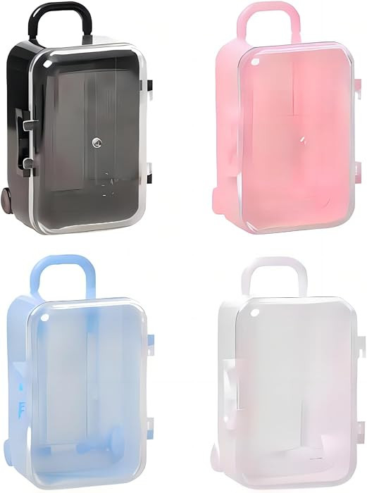 4PCS Mini Plastic Travel Suitcase Boxes Suit for Wedding Party Decoration, Handbag Luggage Storag... | Amazon (US)