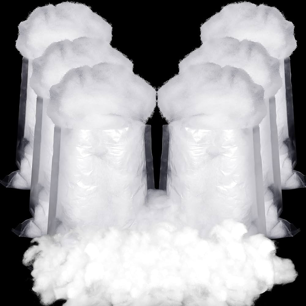 Riakrum Christmas Fake Snow Decor Artificial Snow Fluffy Fiber Stuffing Snow Fake White Snow for ... | Amazon (US)