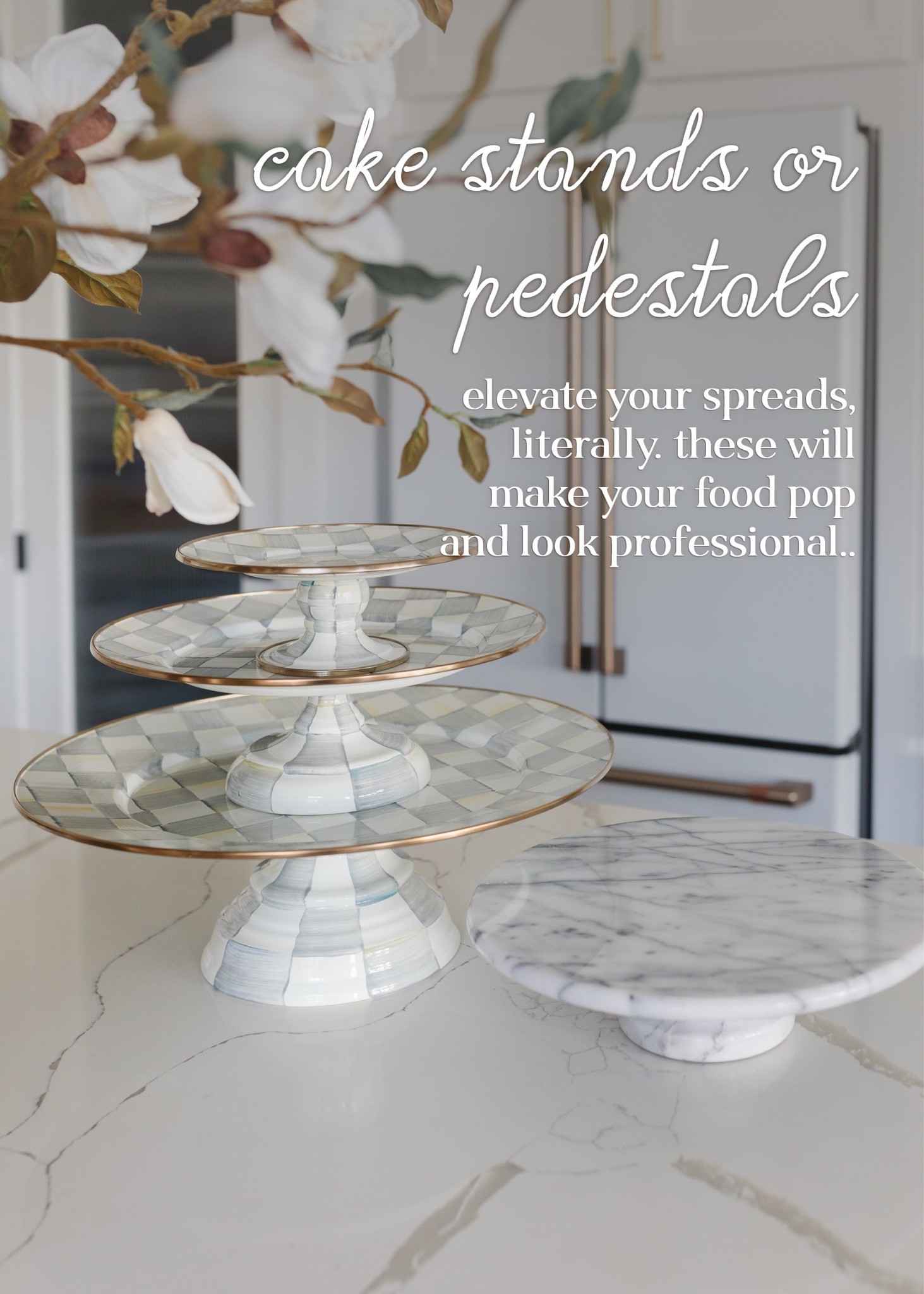 Love having cake stands and pedestals on display for hosting! Elevates the space and looks so pretty.

#LTKHome
