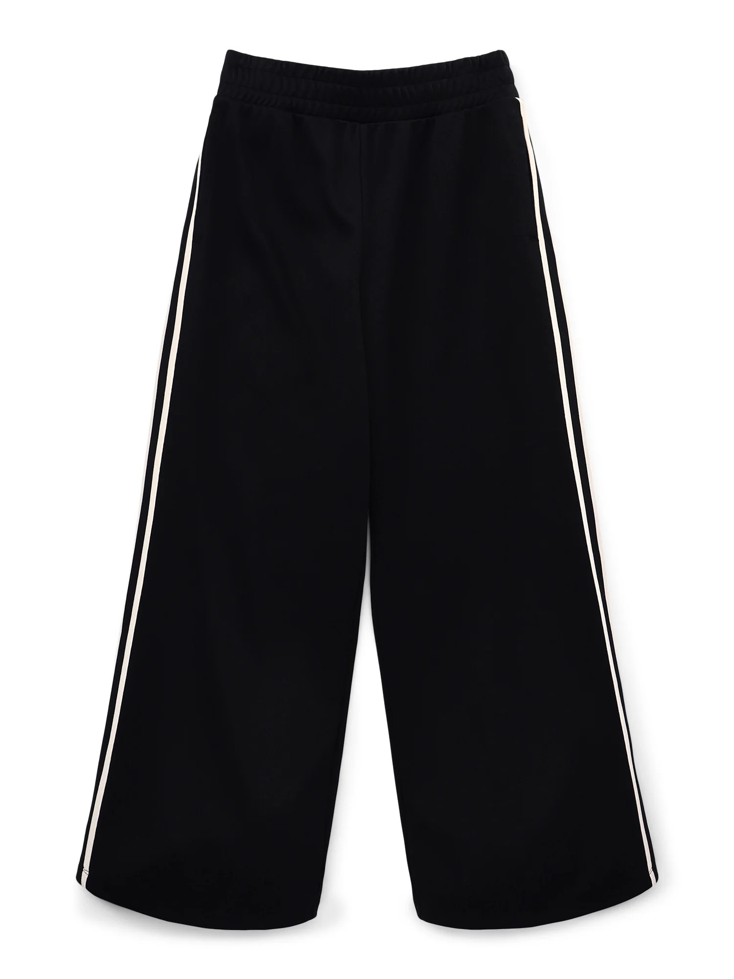 Weekend Academy Girls Wide Leg Track Pants with Side Stripes, Sizes 4-18 | Walmart (US)
