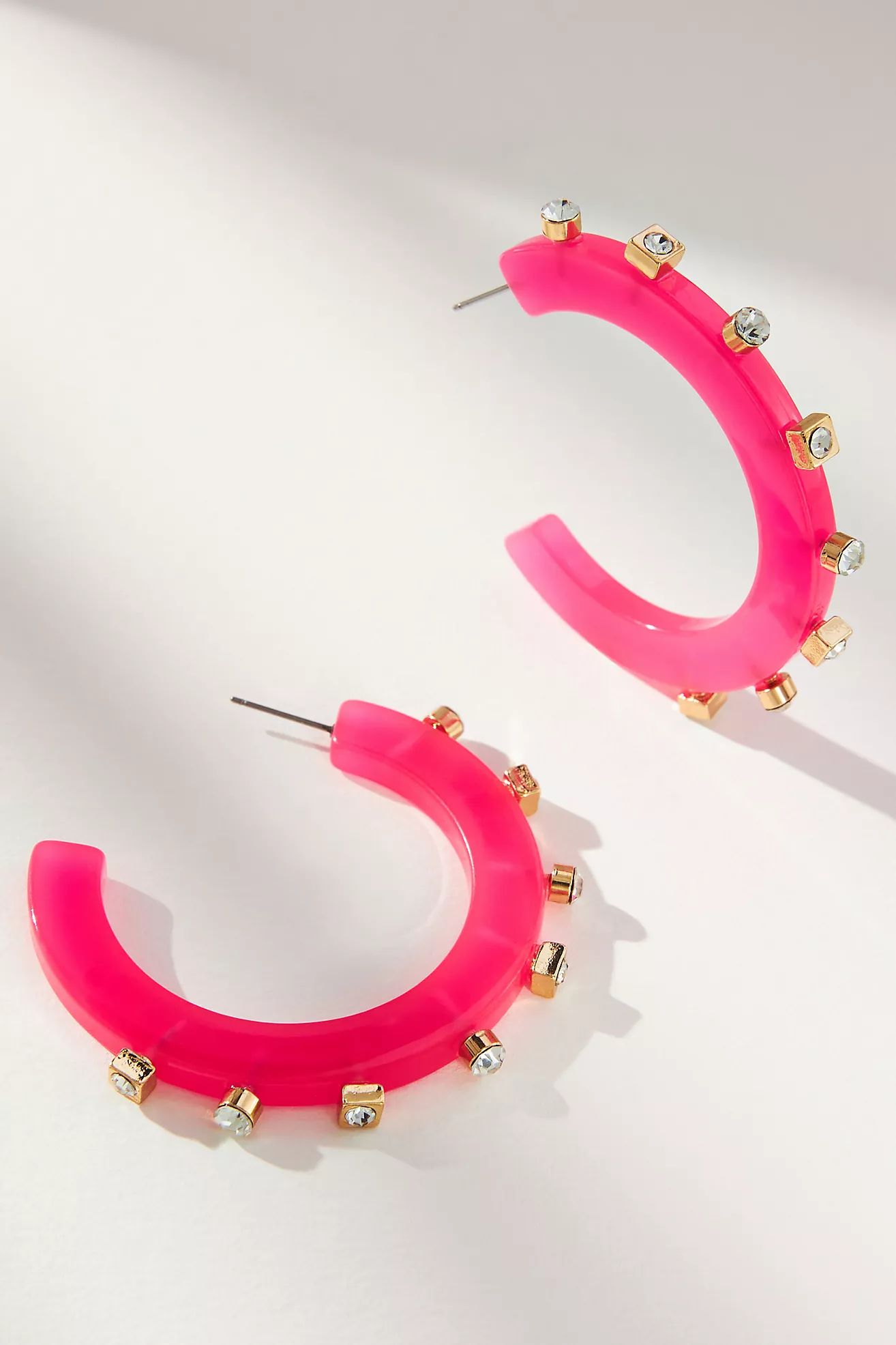 Smith & Co. Jewel Design City Girl Resin Jewel Hoop Earrings | Anthropologie (US)