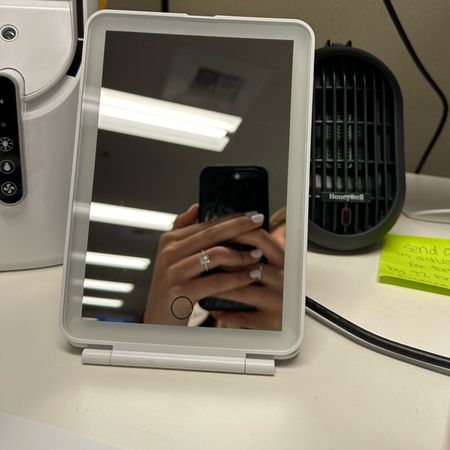Amazon mini desk mirror with light settings via touch!

#LTKfindsunder50 #LTKhome #LTKsalealert