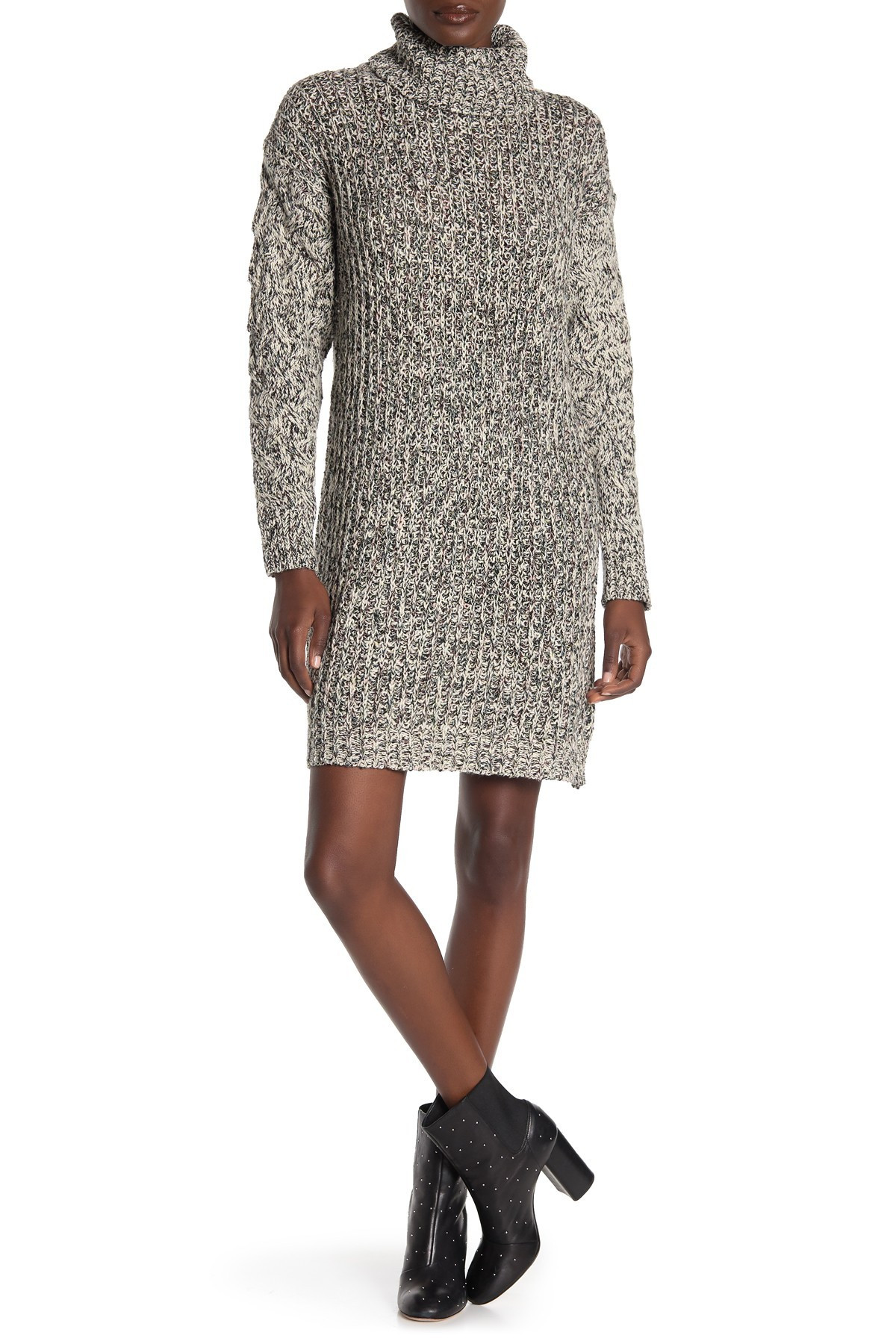 Chunky Marled Knit Cowl Neck Dress | Nordstrom Rack
