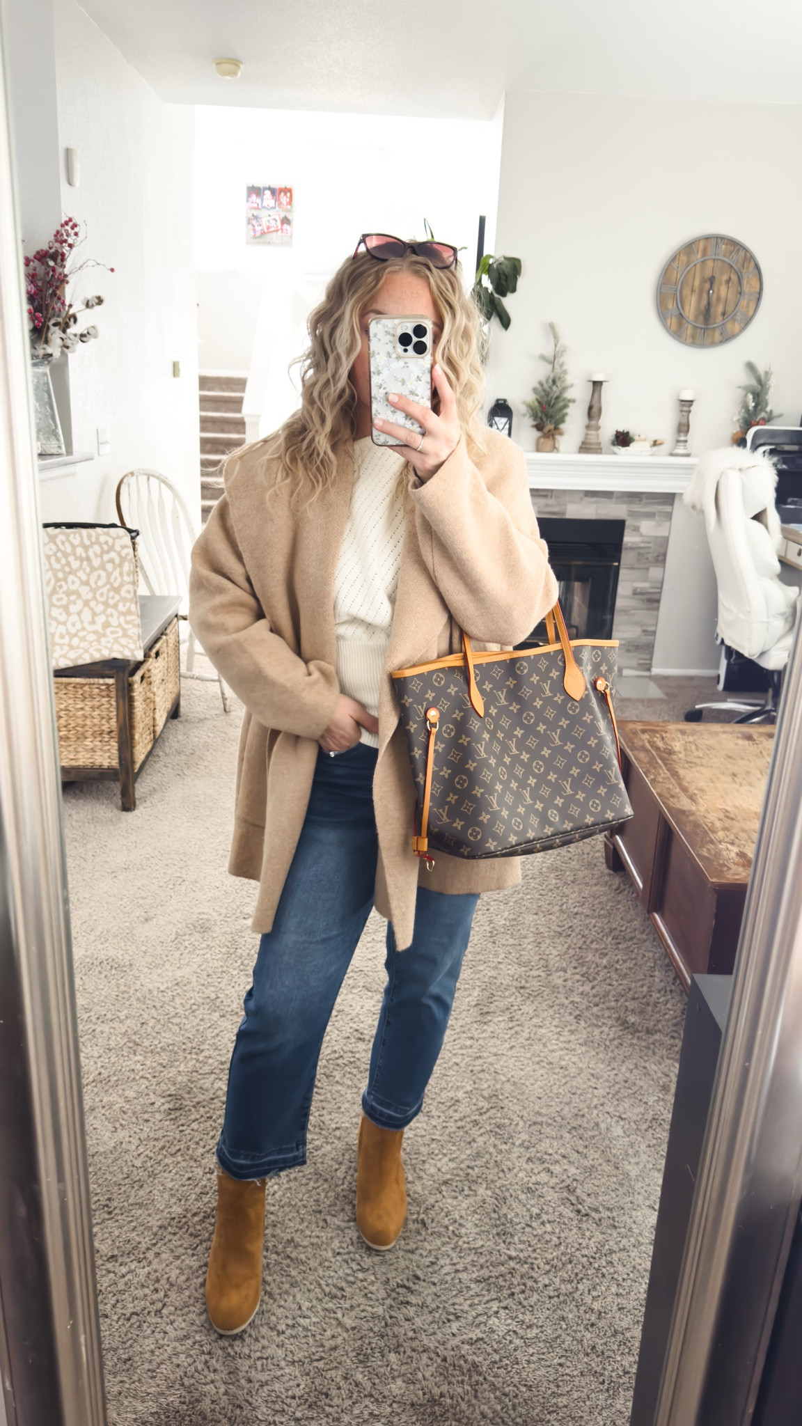 Winter outfit idea — oversized cardigan, cream sweater, straight leg jeans, tote bag, and boots. Jeans run big! I went down a size







Winter outfit
Winter fashion
Amazon winter outfits
Trending winter fashion 
 casual winter outfits | winter fashion | size 4-6 | cold weather outfits | winter outfit ideas | layering outfit for the cold| winter fashion 2026 | outfit inspo | outfit ideas | winter outfits amazon  | casual outfit Ideas  | Outfits | Amazon Casual Outfit | Cute casual outfits | Preppy Outfit 

#LTKPetite #LTKootd #LTKFindsUnder50