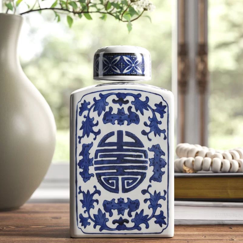 Wagner Blue 8.5" Ceramic Jar | Wayfair North America