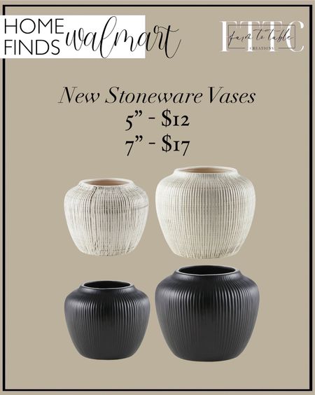 NEW Walmart Home Finds. Follow @farmtotablecreations on Instagram for more inspiration.

These beautiful vases from The My Texas House line have a high sell out risk. Comes in two colors, two sizes with a great price. Walmart Home. Walmart Home Decor  

#LTKstyletip #LTKfindsunder50 #LTKhome