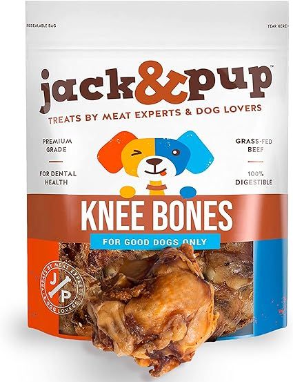 Jack&Pup Knee Bones Dog Treats - Premium Grade Roasted Dog Chew Bones (10 Pack) - Single Ingredie... | Amazon (US)