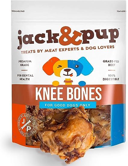 Jack&Pup Knee Bones Dog Treats - Premium Grade Roasted Dog Chew Bones (10 Pack) - Single Ingredie... | Amazon (US)