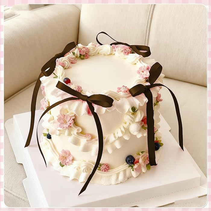 20 Pcs Coffee Brown Bow Cake Toppers, Rustic Wedding Cupcake Decorations, Gender Reveal Birthday ... | Amazon (US)