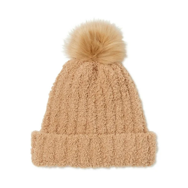Time and Tru Womens Cozy Pom Beanie | Walmart (US)