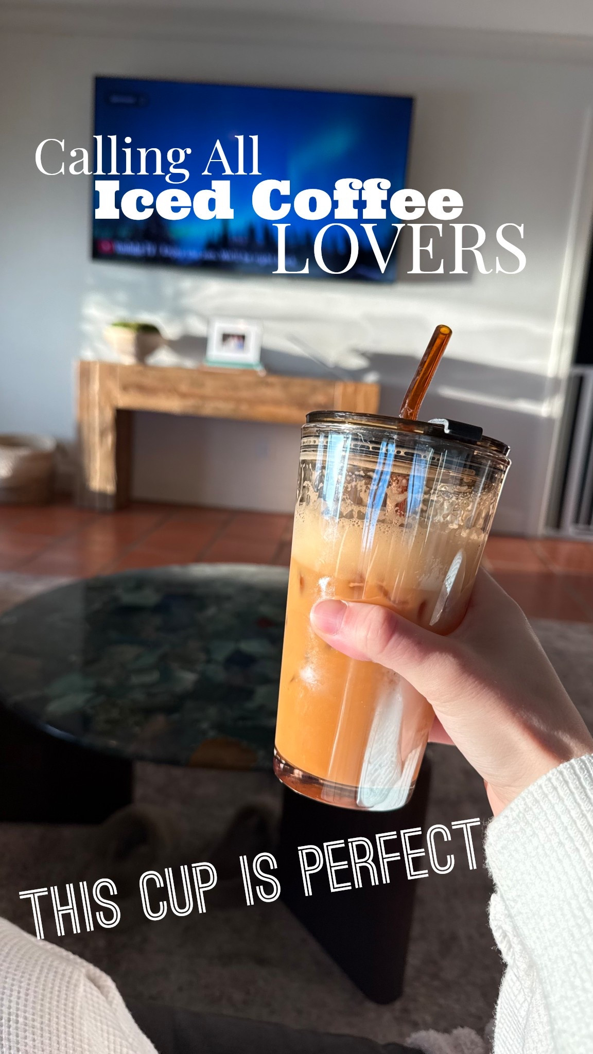 The perfect cup for iced coffee lovers! It doesn’t sweat! All glass, including the straw! 🙌🏻☕️ 
#coffee #coffeelover #icedcoffee #glasscup #glassstraw #glasscoffeecup 

#LTKmomlife #LTKmorningroutine #LTKHome