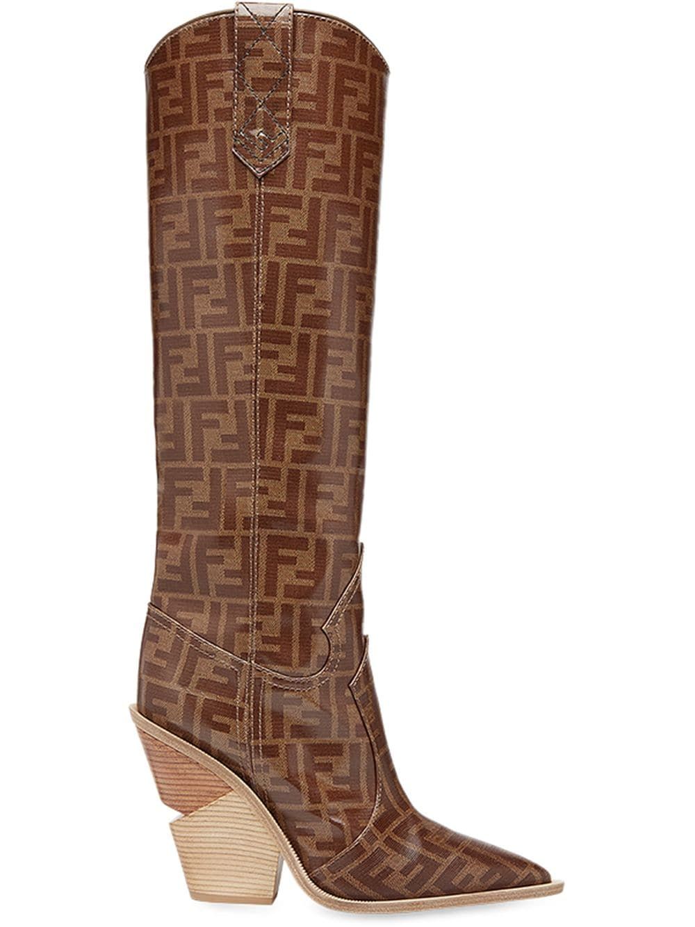 Fendi pointed toe cowboy boots - Brown | FarFetch Global