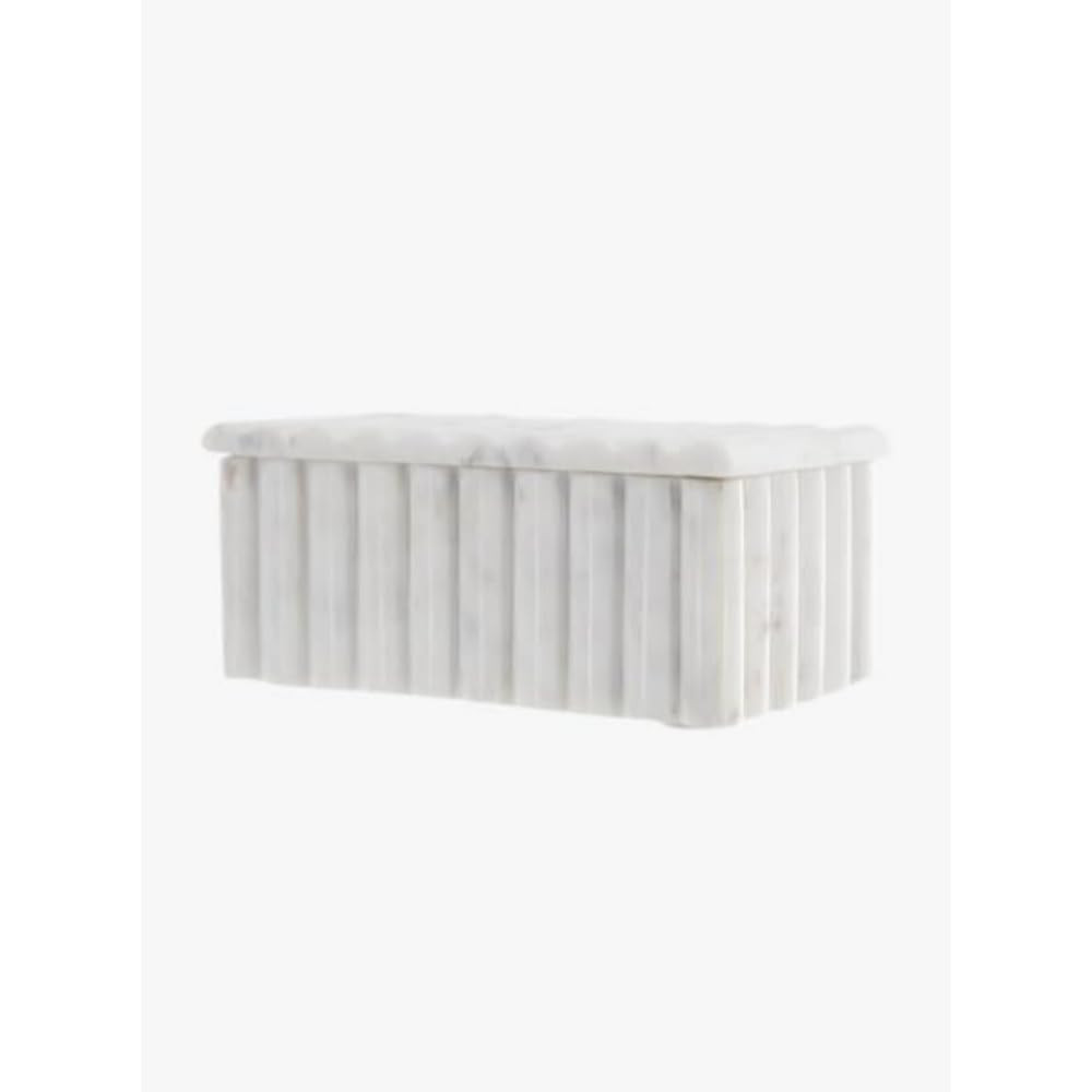Reeded Marble Box (White) | Amazon (US)