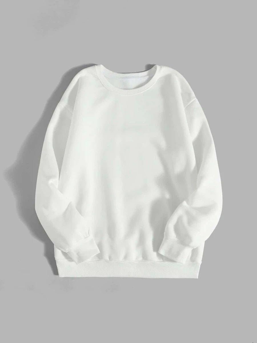 Round Neck Thermal Lined Sweatshirt | SHEIN