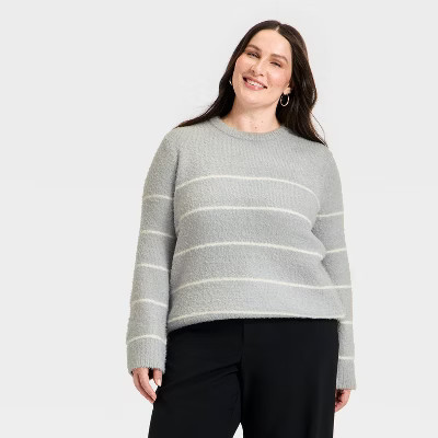 Women's Long Sleeve Fuzzy Pullover Sweater - A New Day™ | Target