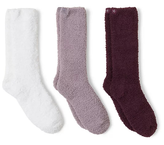Barefoot Dreams CozyChic 3-Pair Sock Set - QVC.com | QVC