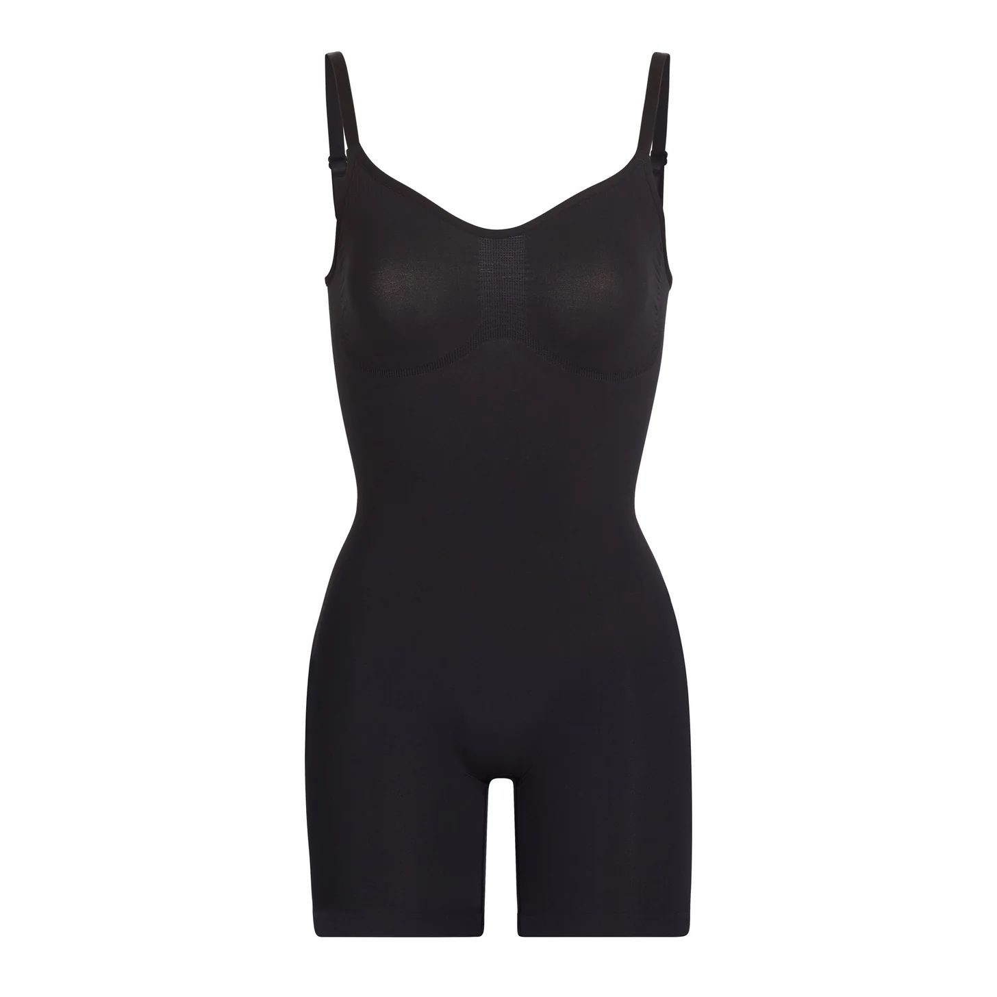 SCULPTING BODYSUIT MID THIGH W. OPEN GUSSET | ONYX | SKIMS (US)