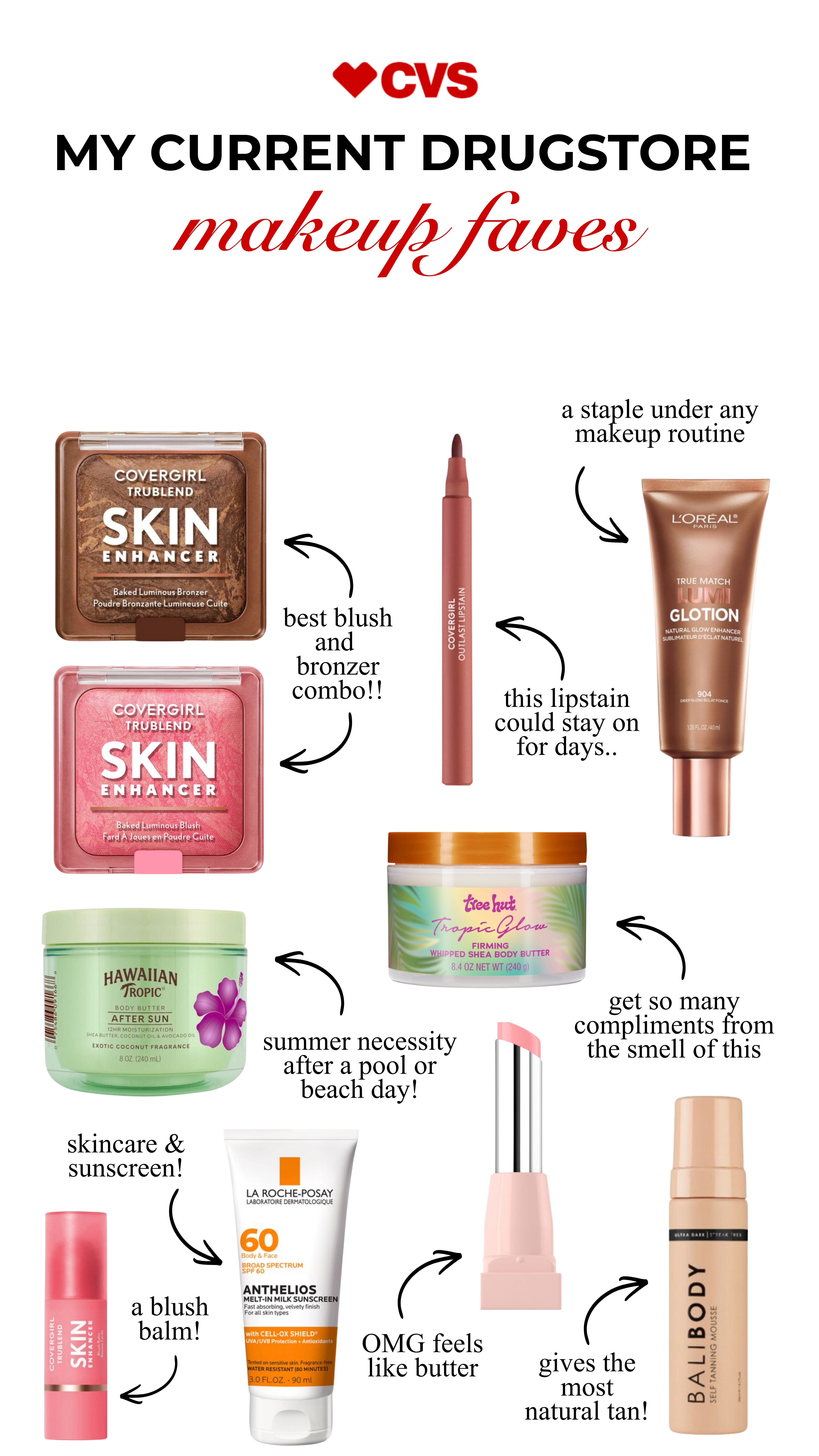 Some of my favorite drugstore makeup picks right now!!! These are all so similar or exact to popular makeup brands!!! You can find more on my CVS storefront! 

 #LTKgrwm #LTKU #LTKBeauty