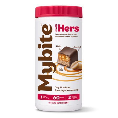Mybite Hers Women's Multivitamin, Dark Chocolatey Bites, 60ct | Walmart (US)