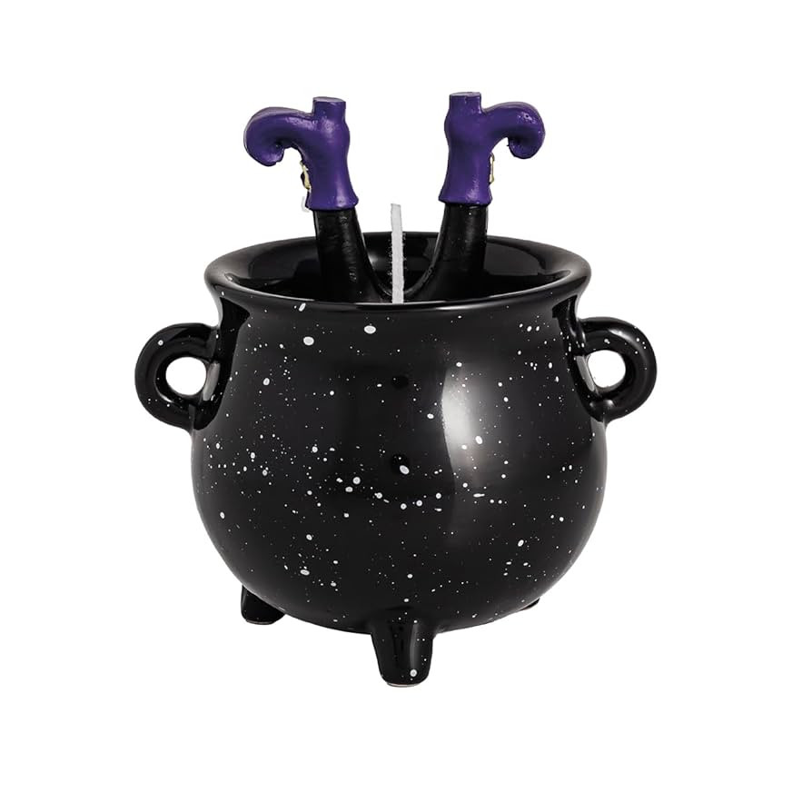 Mud Pie Halloween Cauldron Figural Wax Candle | Amazon (US)