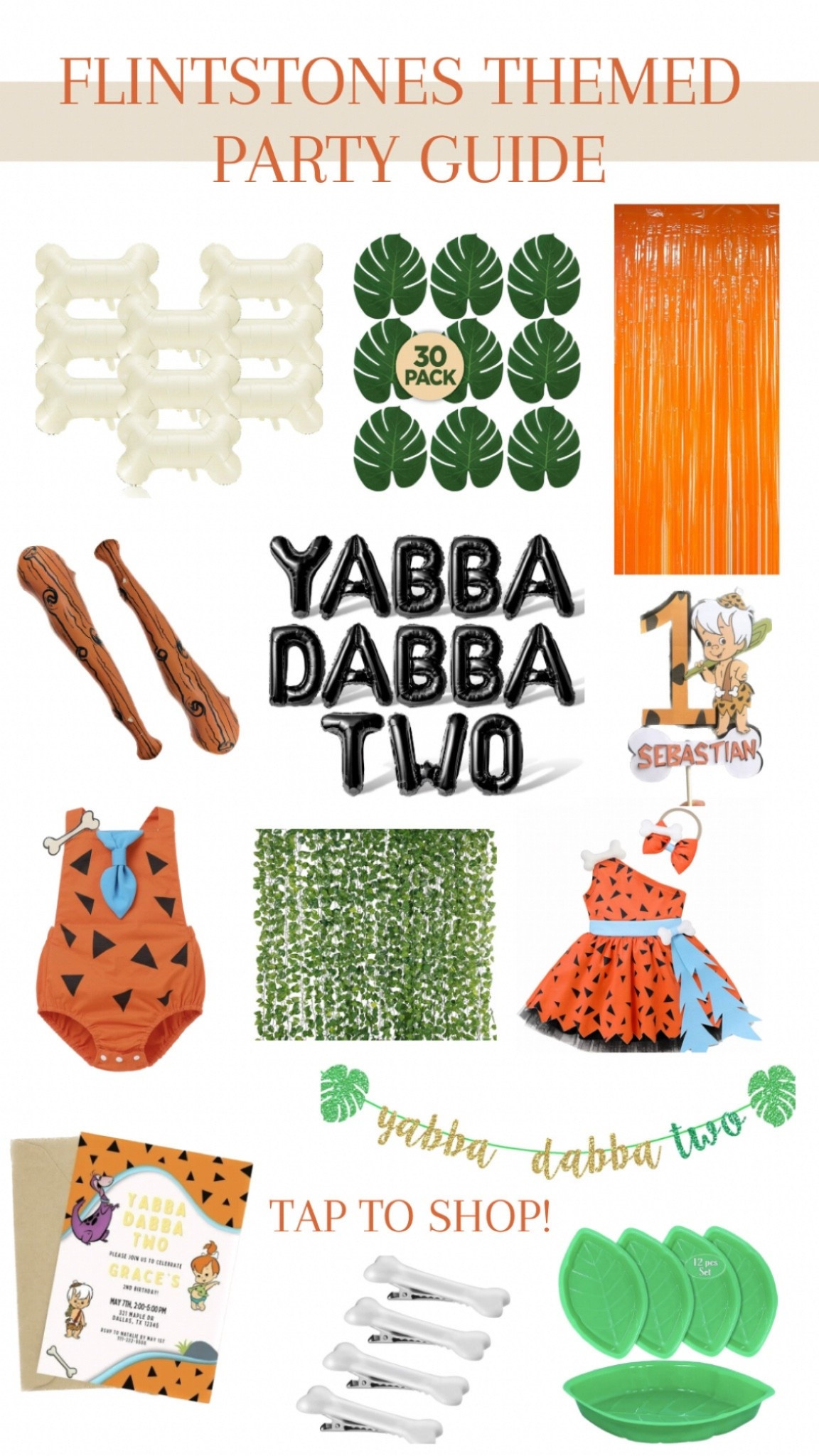 Flintstones themed party guide and decorations🦴🧡 #flintstonesthemedpartydecor #flintstonespartydecor #yabbadabbatwopartydecor #yabbadabbatwo #pebbles #bambam #amazonpartydecor #etsypartydecor 

#LTKFindsUnder50 #LTKParties #LTKKids