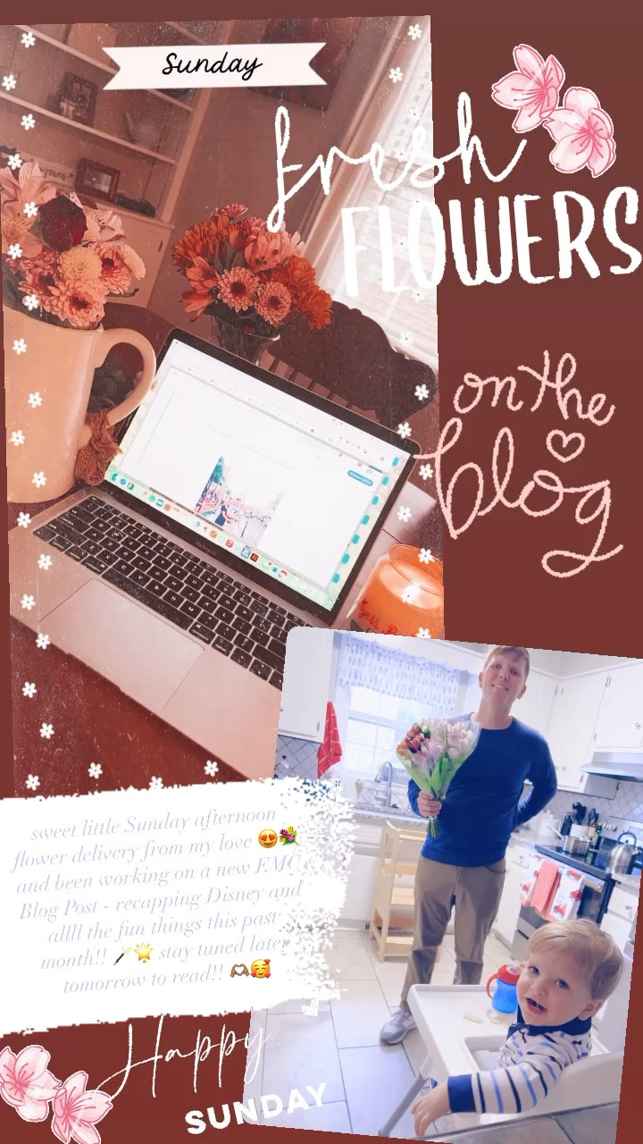 sweet little Sunday afternoon flower delivery from my love 😍💐 and been working on a new EMC Blog Post - recapping Disney and allll the fun things this past month!! 🪄🌟 stay tuned later tomorrow to read!! 🫶🏽🥰

#LTKfamily #LTKhome #LTKbaby