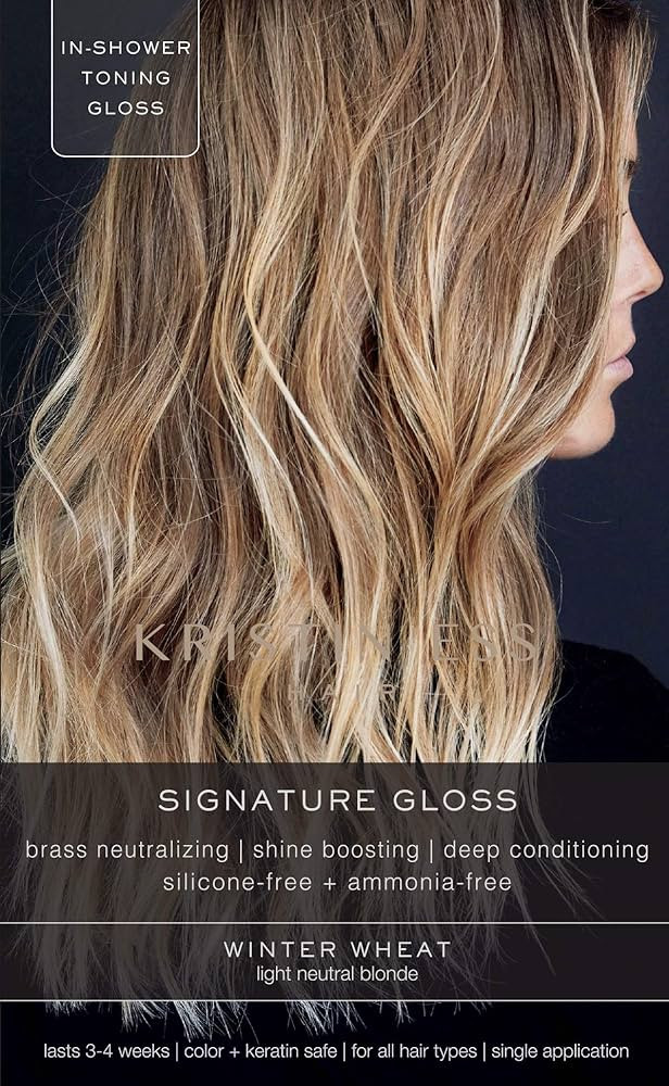 Kristin Ess Hair Gloss in Winter Wheat Light Neutral Blonde - 4 Wk Semi Permanent Hair Color for ... | Amazon (US)