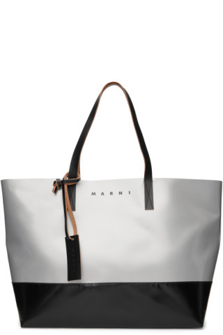 Marni
                 
                Gray & Black Tribeca Shopping Tote
                
     ... | SSENSE