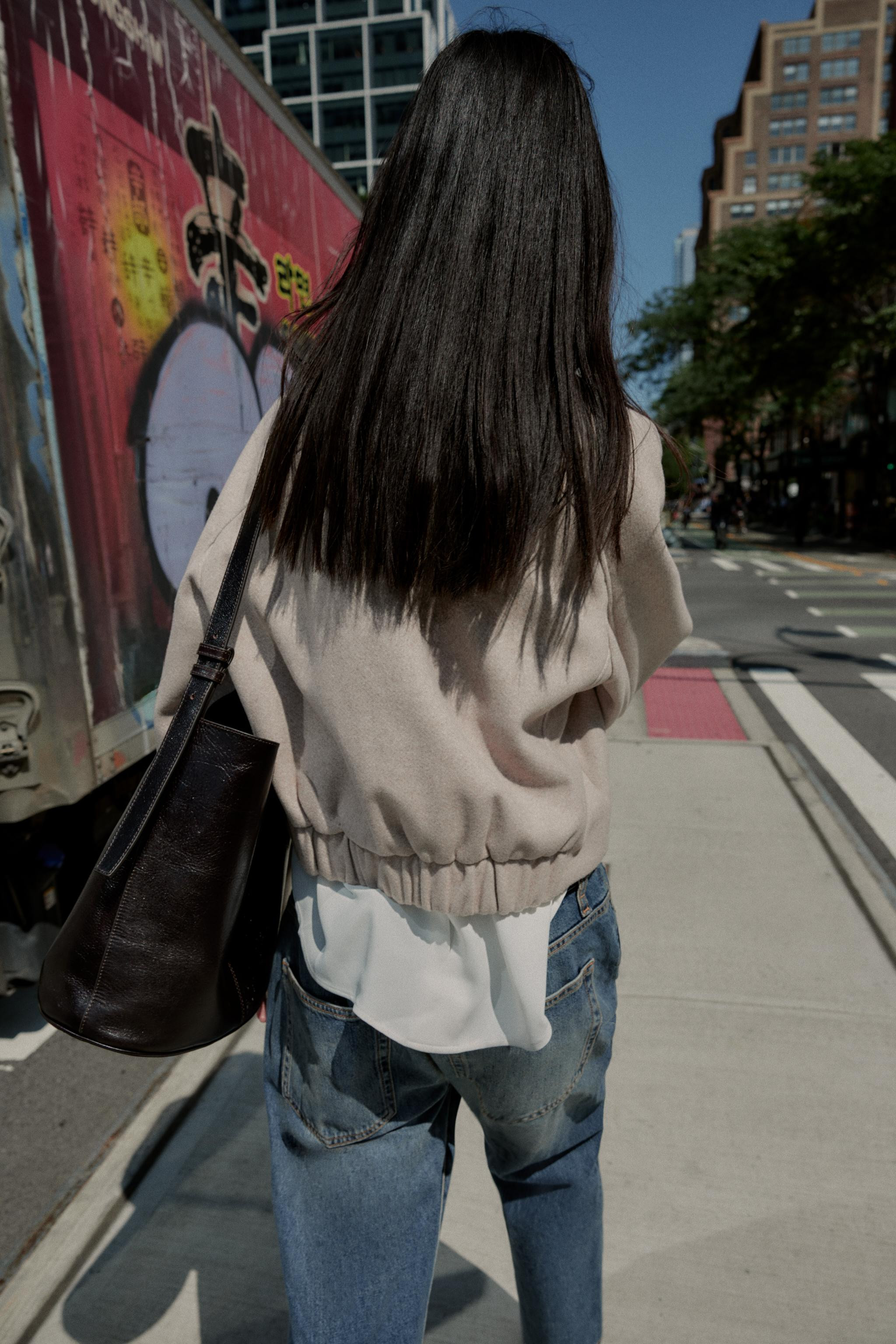 SOFT BOMBER WITH ELASTIC HEM | Zara US