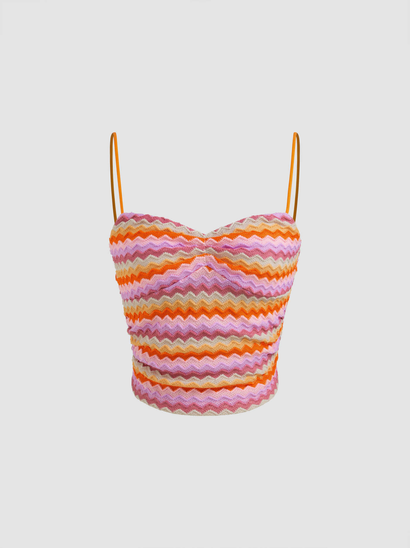 Strickstoff Boho Streifen Crop Cami Oberteil For Ferien | Cider