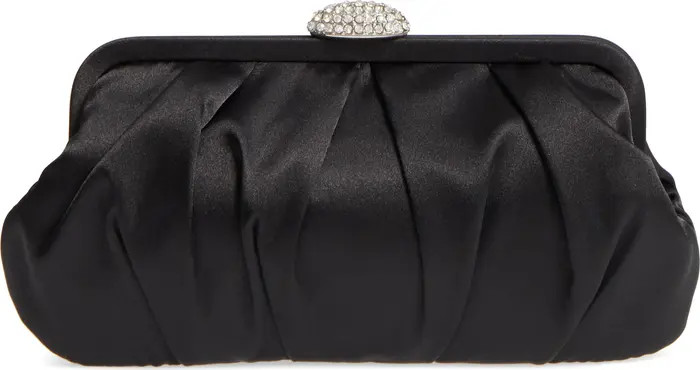 Concord Pleated Satin Frame Clutch | Nordstrom