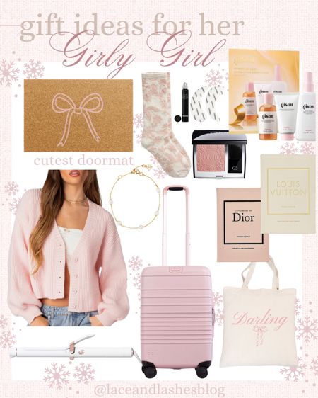 Gift guide for her 🤍 girly girl gift ideas!
Pink bow, girly gifts, Christmas gift ideas, amazon finds, beis luggage, Nordstrom finds, bow doormat 

#LTKGiftGuide #LTKsalealert #LTKHoliday