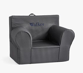 Oversized Anywhere Chair®, Charcoal Twill | Pottery Barn Kids