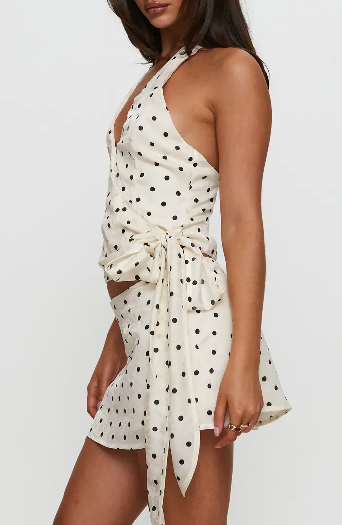 Princess Polly Beffanie Polka Dot Halter Top & Skort Set | Nordstrom | Nordstrom