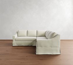 York Slope Arm Slipcovered 3-Piece L-Shaped Sectional (92") | Pottery Barn (US)