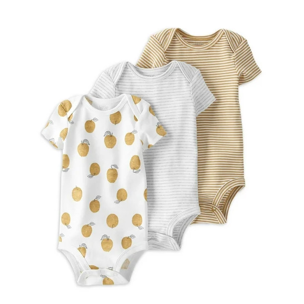 Little Planet by Carter's Baby Neutral Organic Short Sleeve Bodysuits, 3-Pack (Newborn-24 Month) ... | Walmart (US)