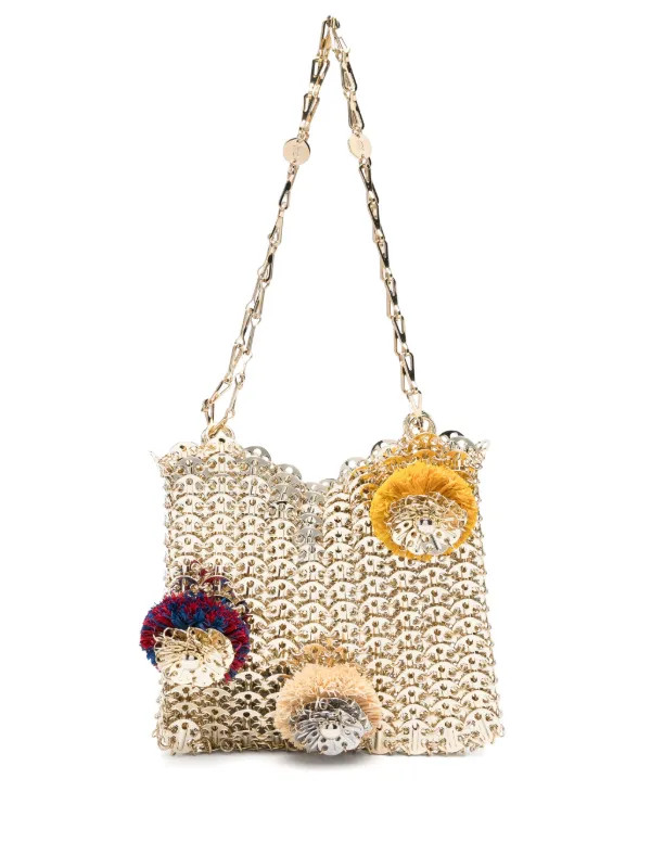 Rabanne 1969 Raphia Shoulder Bag | Gold | FARFETCH NL | Farfetch Global