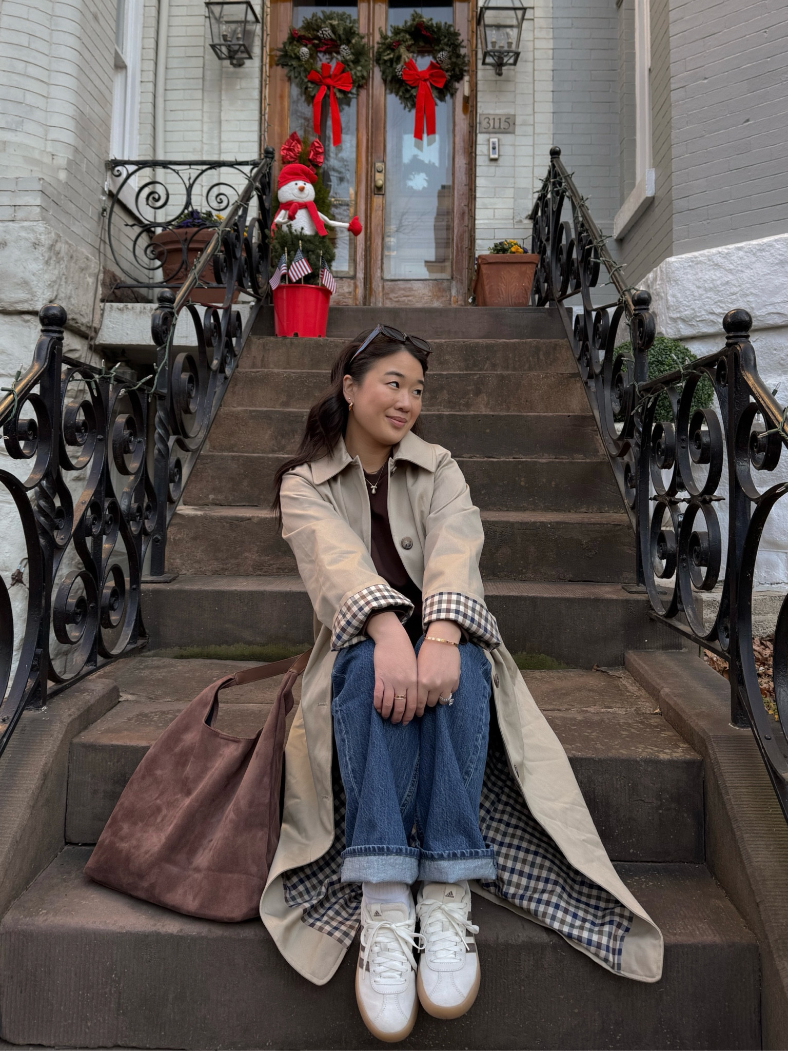 Trench coat. Adidas sneakers. Suede bag. Winter outfits  

#LTKSeasonal #LTKStyleTip #LTKSaleAlert