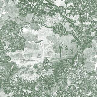 Jungle Toile Peel and Stick Wallpaper (Covers 28.18 sq. ft.) | The Home Depot