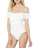 La Blanca Women's Island Goddess Off Shoulder Ruffle One Piece Swimsuit, White, 0 | Amazon (US)