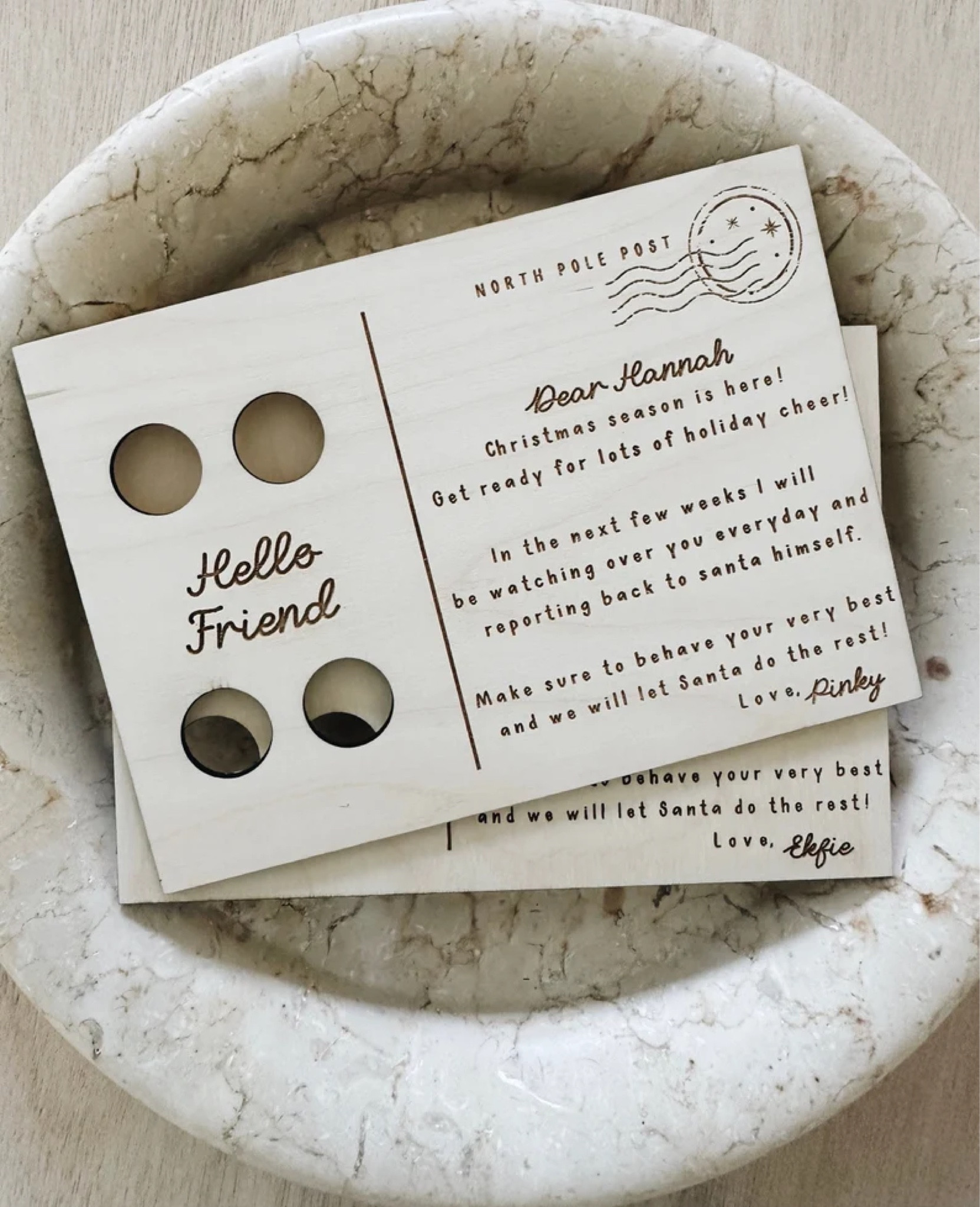 These are the cutest! An affordable way to bring Christmas magic, just hook your elf’s arms and legs through the holes, and stick on your tree (or wherever!) for his or her first arrival of the season!🎄