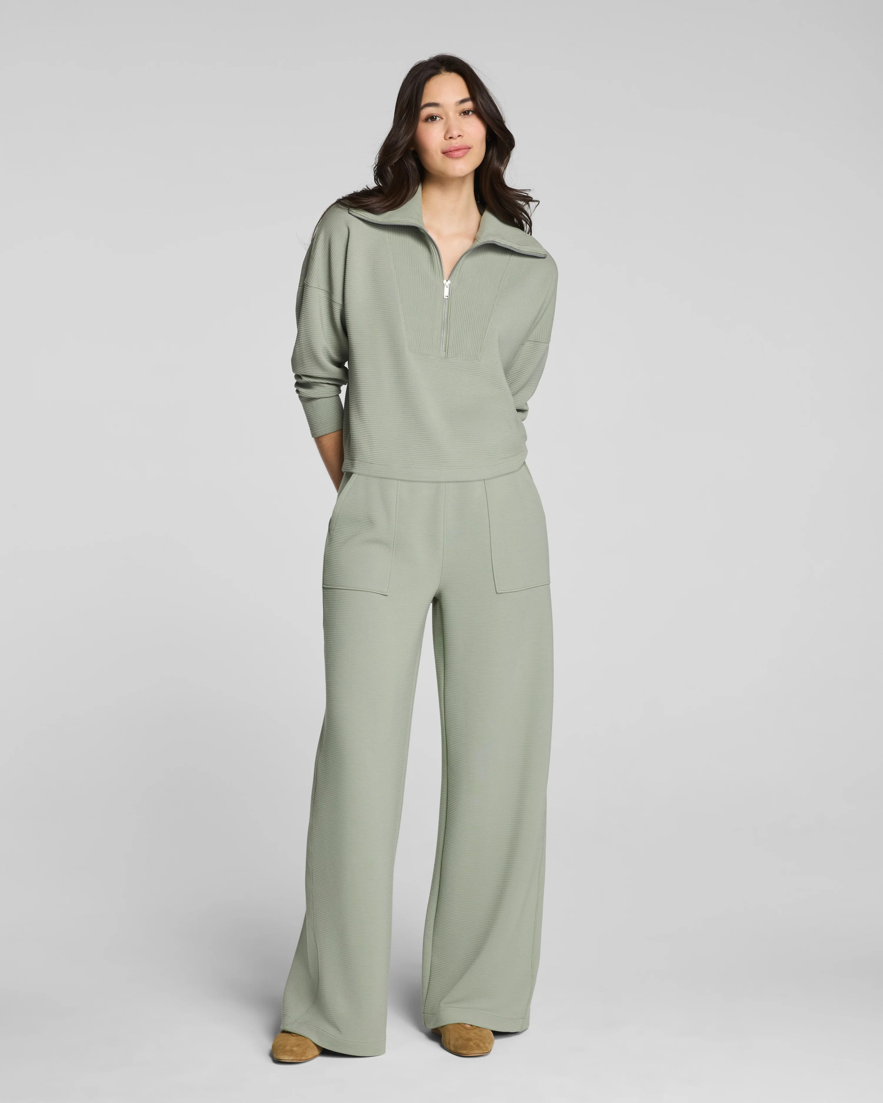 SPANX AirEssentials® French Rib Wide Leg Pants | Spanx