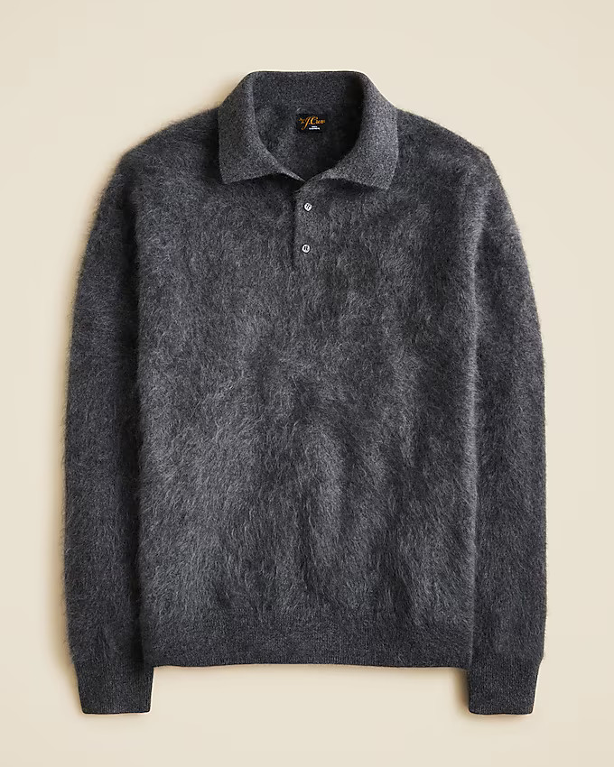 Brushed cashmere sweater-polo | J. Crew US