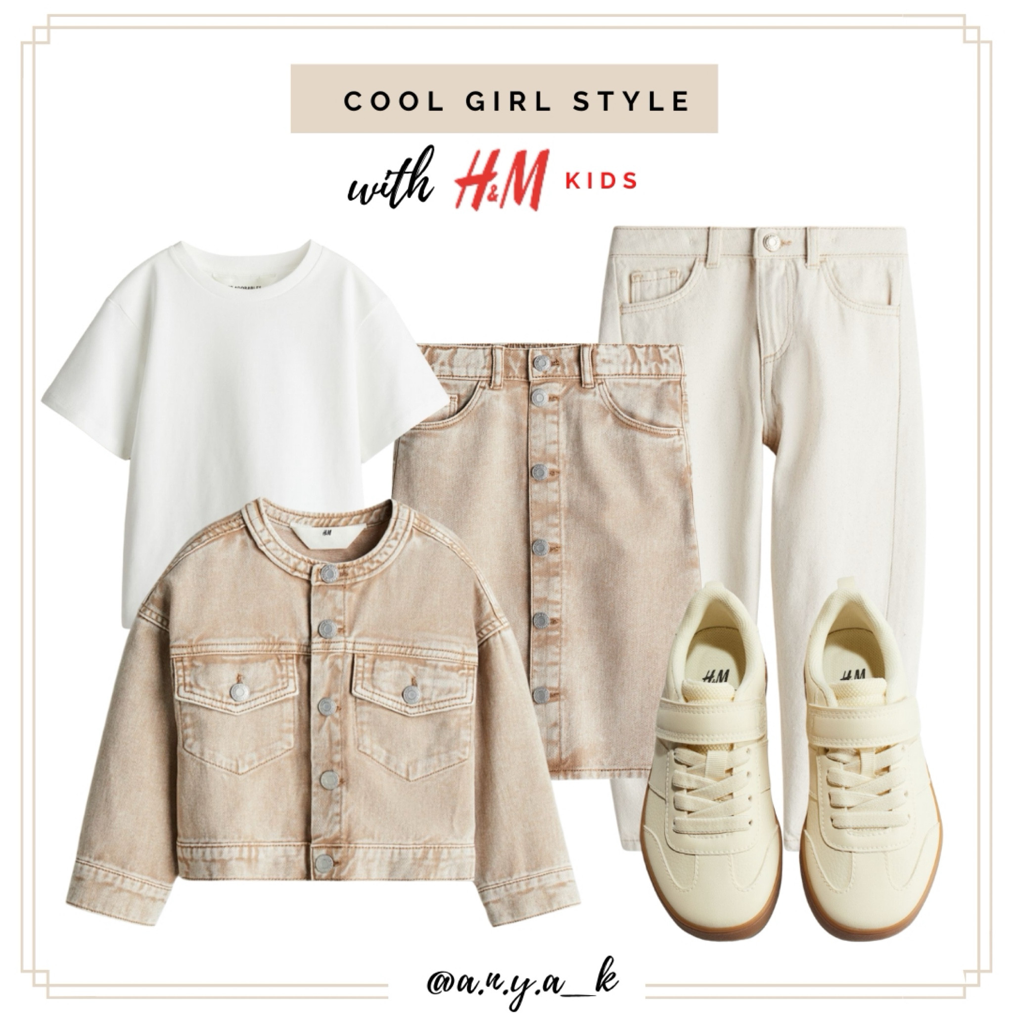 Cool girl neutrals ✨🤍 Mix and match with these staple pieces for the ultimate cool-girl look!

Shop the look:
🤎 BOXY Denim Jacket
🤎 A-Line Denim Skirt
🤍 Classic White Tee
🤍 Loose-fit Baloon-Leg Jeans
🤎 Neutral Sneakers

#LTKkids #HMFashion #CoolGirlStyle

#LTKKids