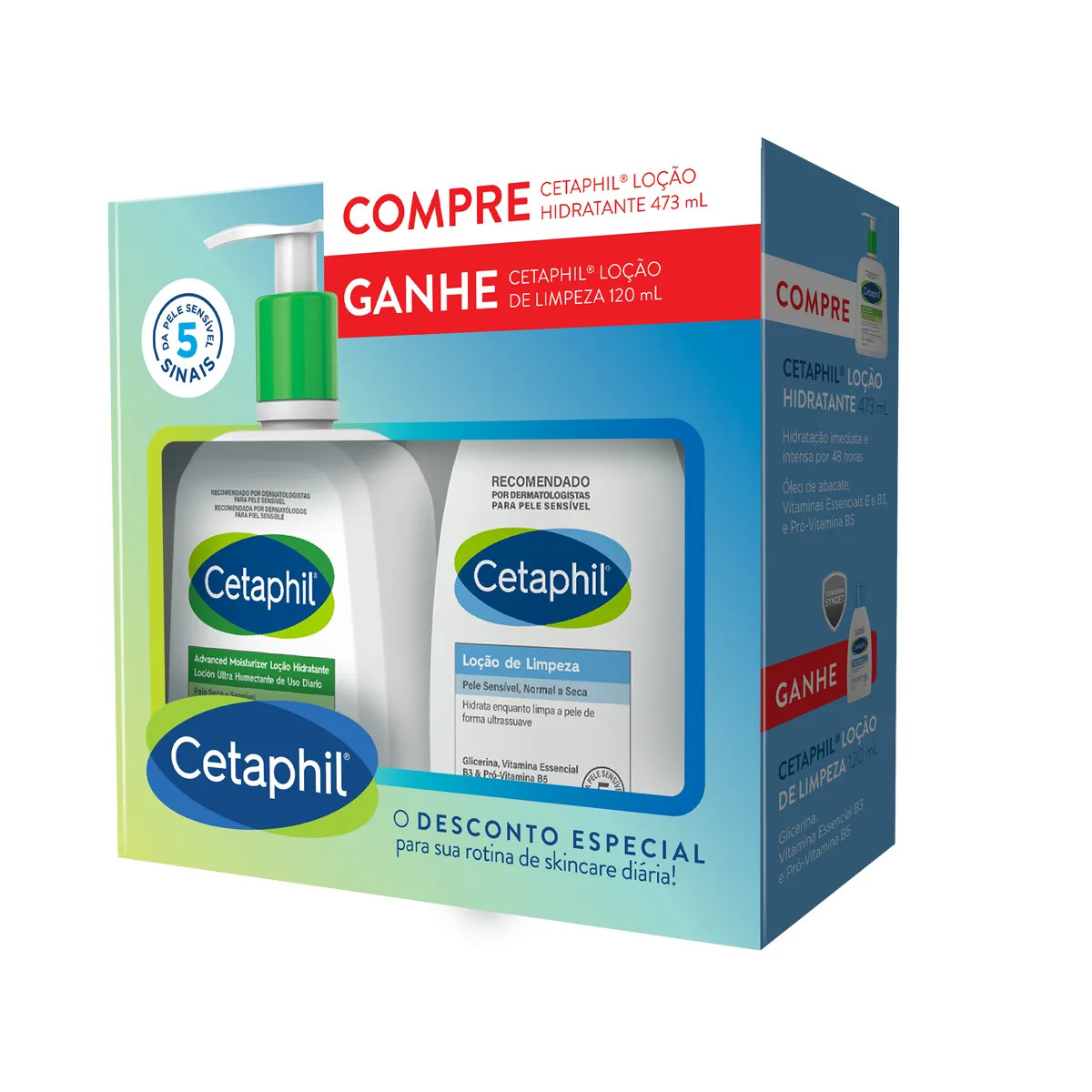 Kit Cetaphil Loção Hidratante + Loção de Limpeza: Melhor preço | Drogasil | Drogasil BR
