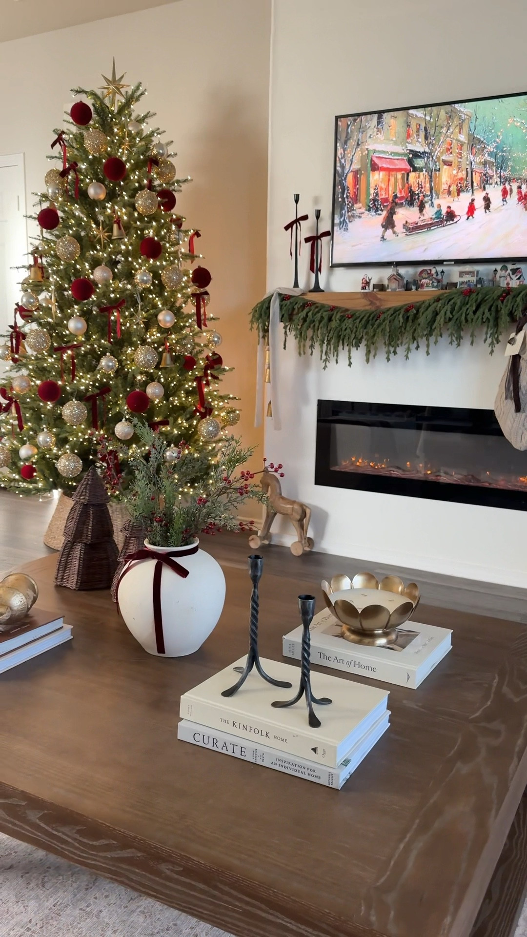 christmas tree links!🎄bell ornaments are homegoods, burgundy ornaments are from michael’s last year, and my smaller gold and silver ornaments are hobby lobby. will link similar 🤍

#LTKHoliday #LTKHome #LTKFindsUnder50