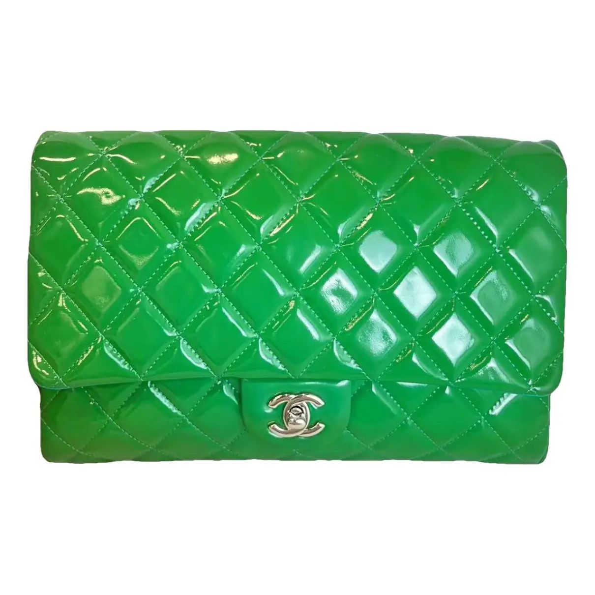Timeless/classique patent leather crossbody bag Chanel Green in Patent leather - 38893148 | Vestiaire Collective (Global)