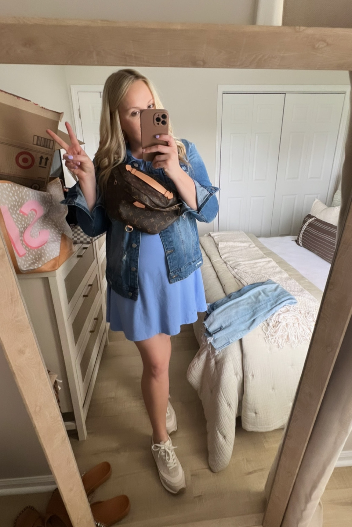 Sunday Funday. #midsize #midsizestyle #midsizeoutfit #targetfinds #target #designerdupe #louisvuittondupe #crossbody #affordablefashion 

#LTKsalealert #LTKFind